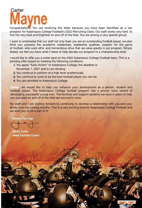 I would like to thank <a href="/Pitt20_/">J. Pittman</a> <a href="/TheCoachIsmail/">Ameer Ismail</a> and  <a href="/CoachZorboKZOO/">Jamie Zorbo</a> for my second official offer to continue my athletic career at K College! #rollnets <a href="/TheD_Zone/">The D Zone</a> @coach_waldrupdc