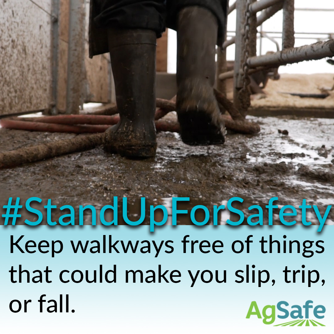FarmMedicine's tweet photo. RT NCCRAHS: "RT @AgSafeBC: Good housekeeping is important to prevent injuries in your workplace resulting from a slip, trip or fall.
#sliptripfall #farmsafety #agsafety https://t.co/aVpp1iKEaD"