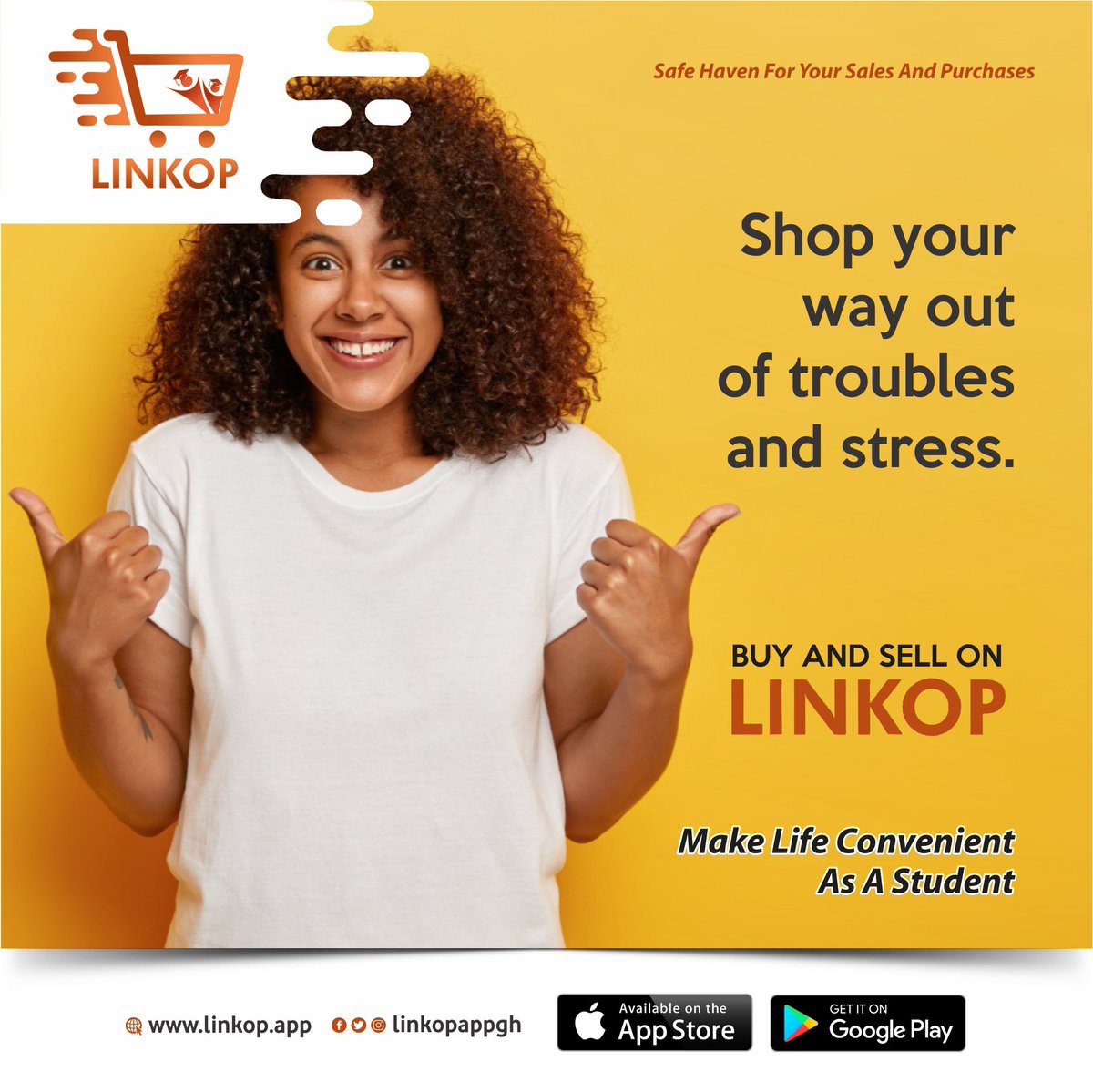 Linkop_App's tweet photo. Buying and selling on Linkop is stress free and exciting!
Download our app on playstore or appstore and join thousands of students who are enjoying the app.
#linkop https://t.co/XPUxfLjnkU