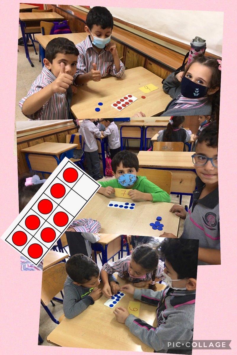 samah_hosna's tweet image. First graders got introduced to a new strategy to count and represent numbers which is the Ten Frame. They worked #cooperatively to represent different numbers using the ten frames @MakAishaSchool @FawziehHn 
#math_is_fun #we_love_math