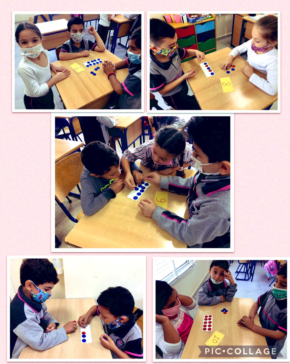 samah_hosna's tweet image. First graders got introduced to a new strategy to count and represent numbers which is the Ten Frame. They worked #cooperatively to represent different numbers using the ten frames @MakAishaSchool @FawziehHn 
#math_is_fun #we_love_math