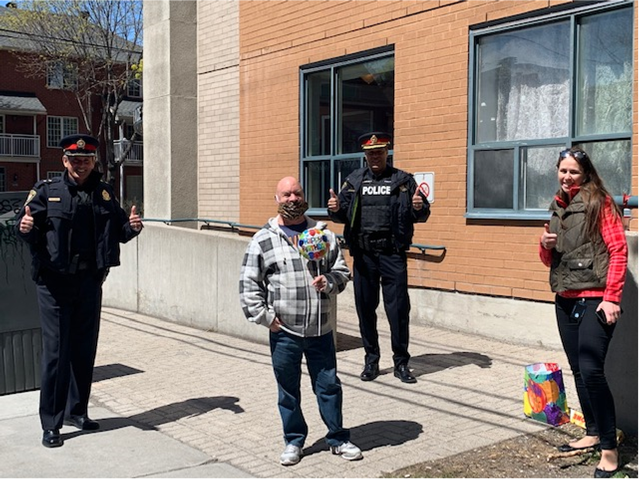 OttawaPolice's tweet photo. I had a birthday during that time. My boss showed up at my house to wish me a happy birthday and then the Chief showed up and there was a parade of police cars with lights on that drove by. It really made my day.” #SensFan https://t.co/bOzfsVJe7A