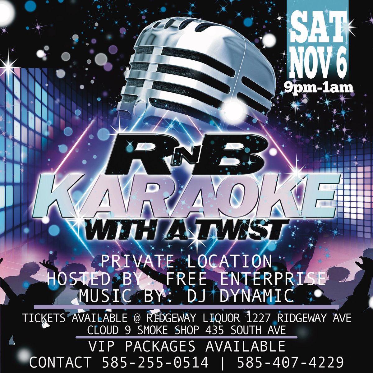 FreeEnt585's tweet photo. The vibes are endless 💫
The energy is unmatched ⚡️
Heard R&amp;B karaoke is back 🌚
NEW venue✔️
ViP Sections ✔️
RDE❌FREE ENTERPRISE 🏁 https://t.co/bRinkSnSJG