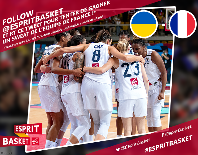 EspritBasket's tweet photo. Match des Bleues ce jeudi = chance de remporter un sweat de l'équipe de France ! 🇫🇷

Follow &amp; retweet pour tenter votre chance avant le coup de sifflet final de la rencontre ! #UKRFRA 🇺🇦 - 🇫🇷
#EspritBasket https://t.co/PIddqjGeVt