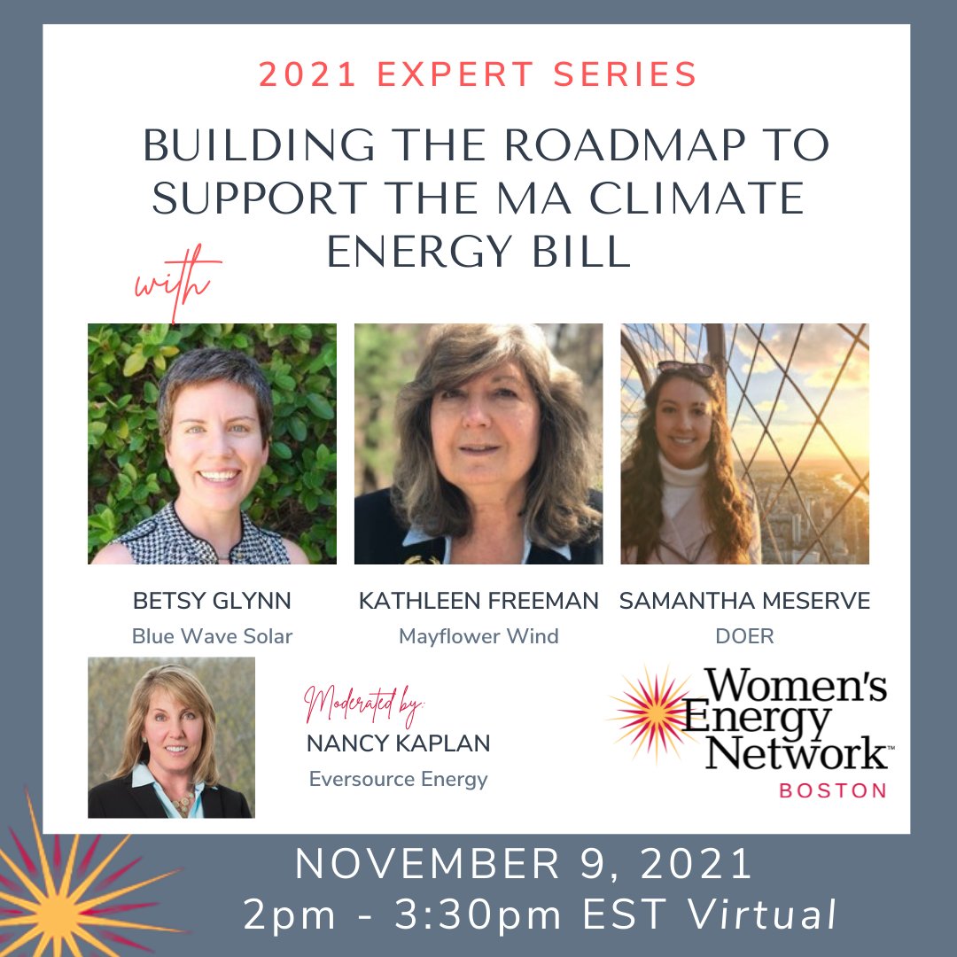 #WENBoston's next virtual #ExpertSeries event is around the corner!
Date: Tuesday, November 9, 2021 <a href="/2/">A 2-loop</a>:00-3:30pm

Pricing: Free
Registration Deadline: November 9
Sign-in at buff.ly/3ElAn4l to register!

#energy #womeninenergy #WENwomen #womenleaders #renewables #utilities