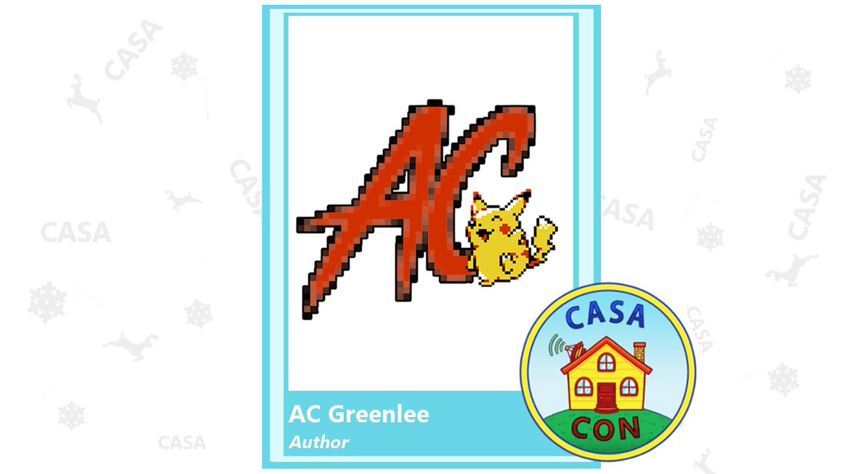 TheCasaCon's tweet photo. Ready for another guest announcement? We have the awesome @acgreenlee back again for Casa Con in December! She'll be providing some greater insights for those who are interested in writing so make sure to stop by December 17-19 for some great #writingtips https://t.co/nnkHrHdiD9