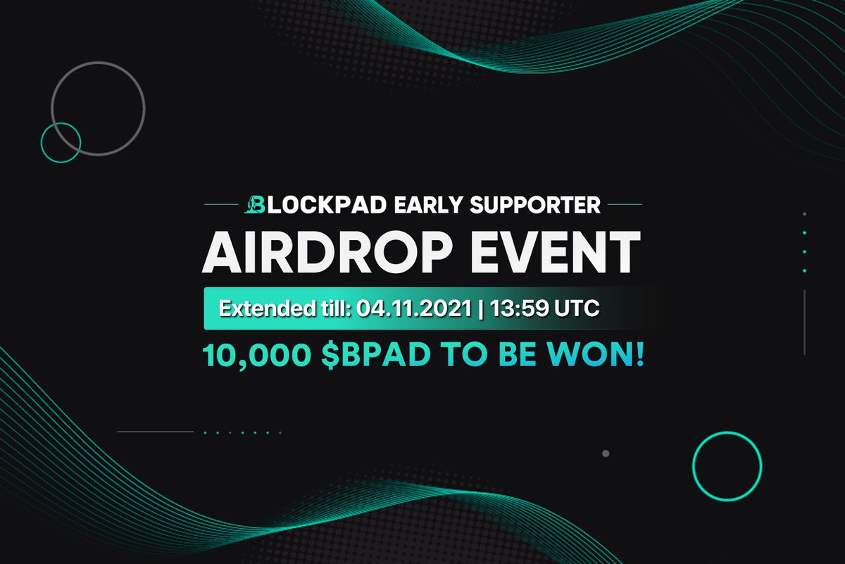 blockius_io's tweet photo. ❤️Dear community,

💥Based on a massive response from the community, we are pumped to let to you know that #BlockPad early supporter airdrop event has now extended till 4th November, 2021.

👉 Participate here: https://t.co/4qiIRJS0US https://t.co/yCgZ7JCkOZ