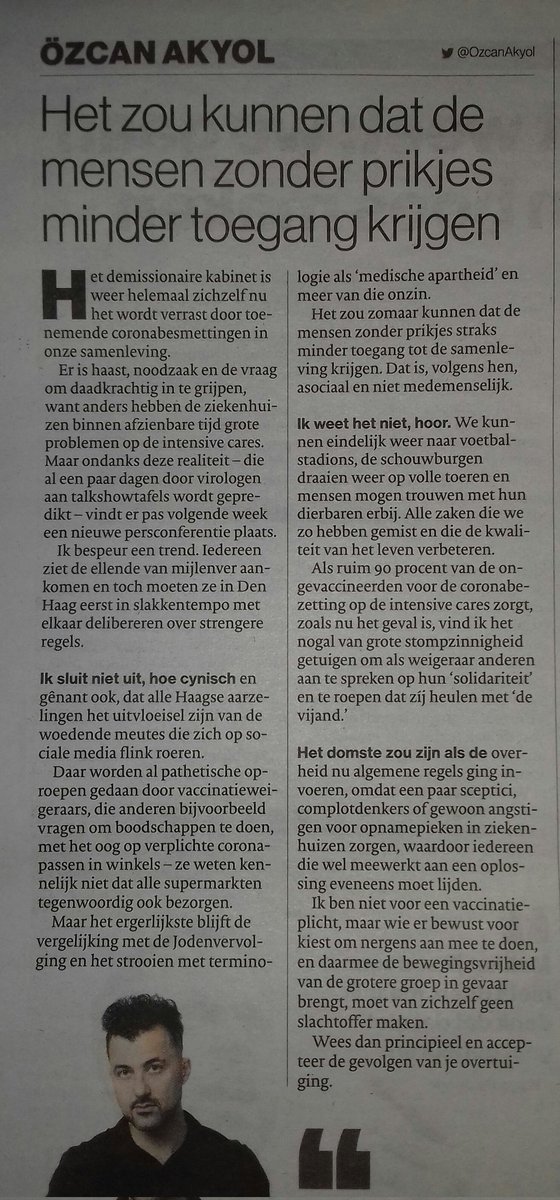 Hulde weer eens aan <a href="/OzcanAkyol/">Özcan Akyol</a> die het even puntig samenvat.
<a href="/MinPres/">Rob Jetten</a> en <a href="/hugodejonge/">Hugo de Jonge</a> lezen we even mee?? Actie graag en liefst een beetje rap, voordat we op een nieuwe lockdown af denderen!
#haaldievaccinaties #endoehetnu