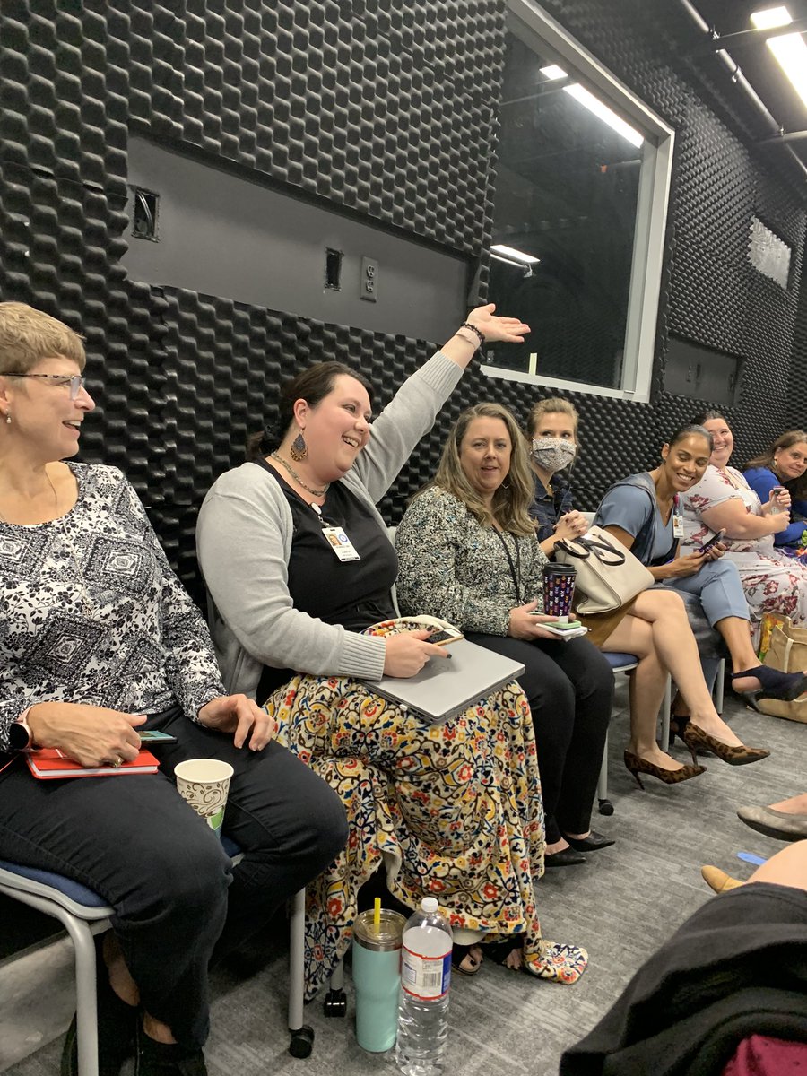 KateRuch4's tweet photo. We might be sheltering in place at the ISC but at least we got to have an impromptu birthday party for @jdubisabookworm! @Humble_ElemELA https://t.co/C3MkDbEQs3
