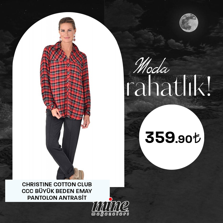 Daha farklı renk seçenekleri için minemagazalari.com.tr sizi bekler.

👚CHRISTINE COTTON CLUB - CCC BÜYÜK BEDEN EMAY PANTOLON ANTRASİT
👚 9600-A
👚 Ürün Bedeni: 44-46-48-52
👚 Ürün Fiyatı: 359,90 ₺

🎄 minemagazalari.com.tr
📱 0545 562 64 63
📍 Tarzın Adresi Mine Mağazaları.