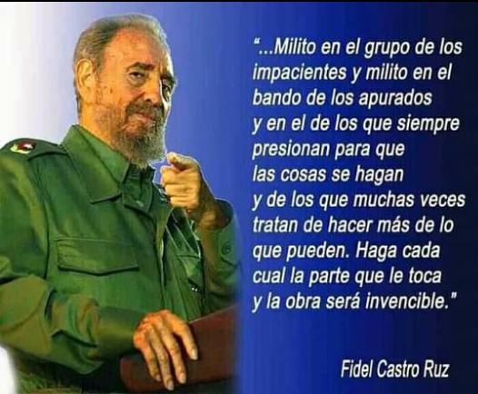 #Cuba, #ComandanteEterno todos los #Revolucionarios seguimos tu legado, por eso con orgullos diremos, que la patria es nuestra,
#ACubaSeRespeta
#ACubaPónleCorazón
#LaLeySeRespeta #LaRazonEsNuestroEscudo
#SomosContinuidad
#SomosdelBarrio
#SomosCuba