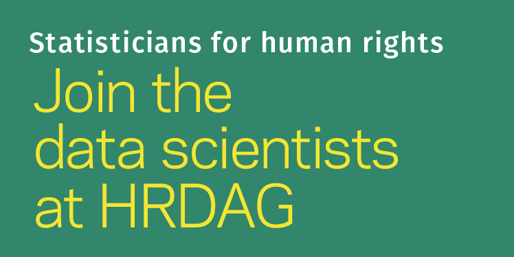 hrdag's tweet photo. ICYMI: HRDAG is hiring! We're looking for a data scientist. Please pass it on! https://t.co/5rTO41QOk4 #rstats #RLadies #BlackinTech #BlackTechTwitter #blackinstem #WomenWhoCode #latinintech #DisabledInTech #NativeTechTwitter #PyLadies https://t.co/5KRtbq5CZJ