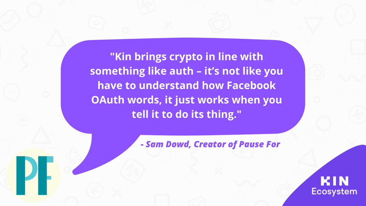 Kin_Ecosystem's tweet photo. Creator of @PauseForApp Sam Dowd, talks about how Kin removes the intricacies of cryptocurrency integration 🔥 https://t.co/7HFCMAo8Ze