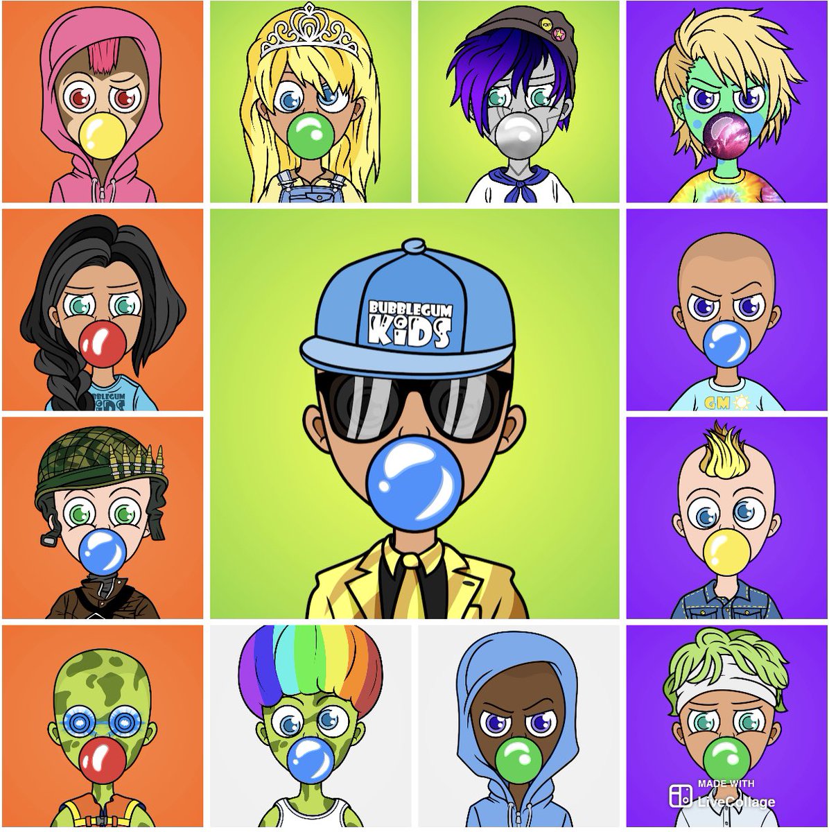 ben_miyagi's tweet photo. @ChucoBillions @bubblegumkids_ Prom King (gold middle) and Prom Queen blond/green background) my two fav. https://t.co/dduiJBVcvZ