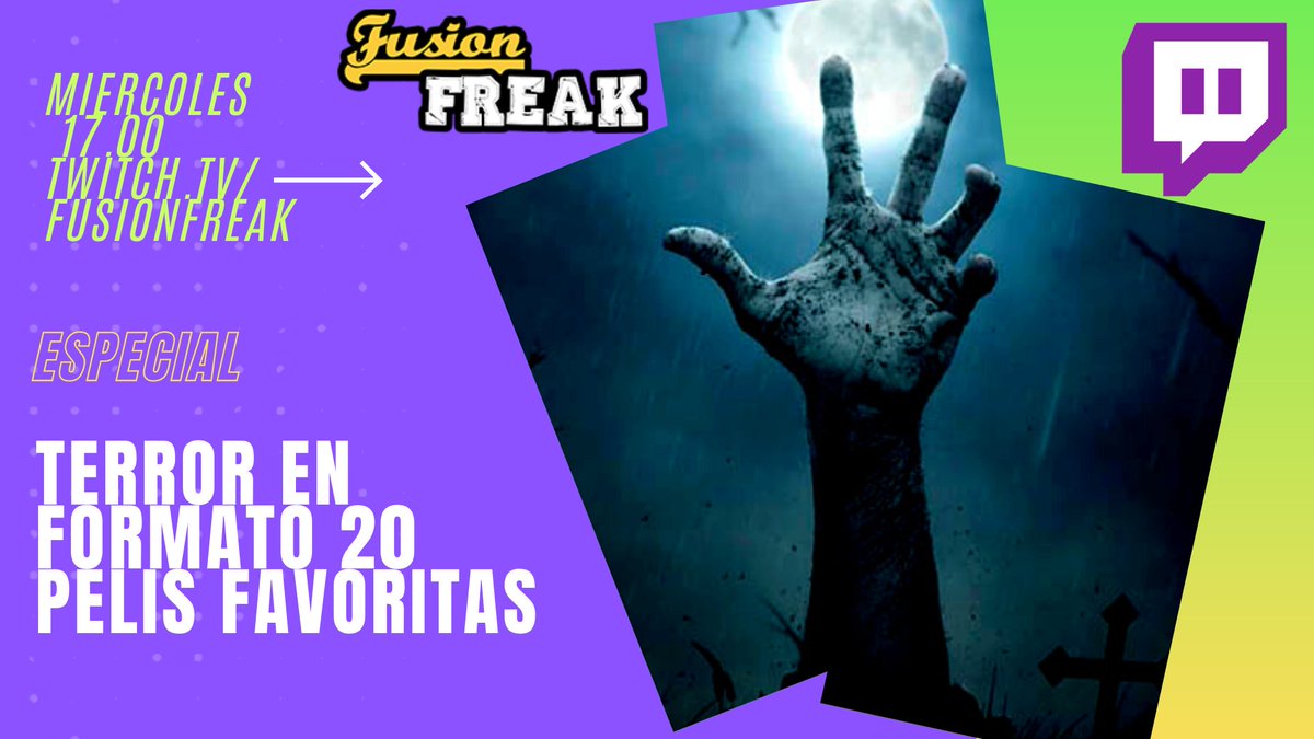 Hoy traemos 20 títulos de terror de los que dan sustito de verdad en nuestro rograma habitual de las cinco. En la imagen el enlace.