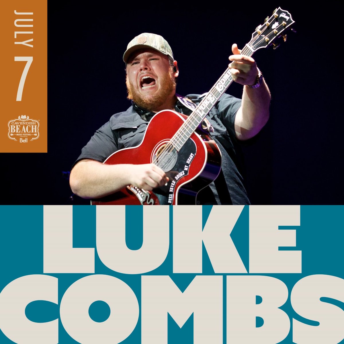 CavendishFest's tweet photo. Some things just go better together...like Luke Combs + CBMF!  

We’re kicking off CBMF 2022 (Thursday, July 7th - Saturday, July 9th) with @LukeCombs on the @Bell Main Stage.   

Tickets and Route 6 Ranch campsites go on sale this Friday at 10am.  

https://t.co/W1bBtsudU6 https://t.co/MilCKFEqOt