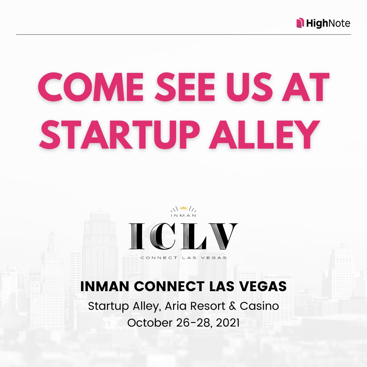 highnotelabs's tweet image. Are you coming to Inman Las Vegas? Come visit HighNote at Startup Alley!
#ICLV21 #HighNote