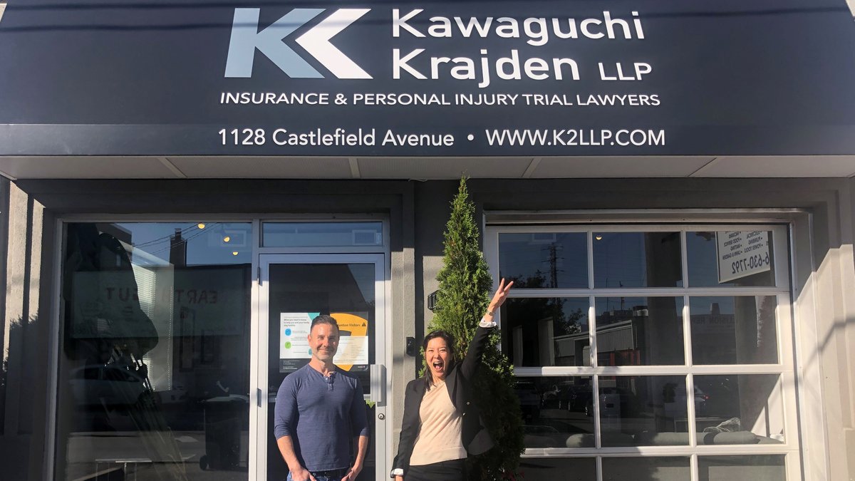 K2_LLP's tweet photo. Just like that, the final step in the move is complete! Our awning has been installed on our new building. It is so exciting to see our name up there!

We are now located at 1128 Castlefield, Toronto, ON M6B 1E9, easily accessible by the 401 (or the soon to open Eglinton LRT)! https://t.co/TzwOd96FYn