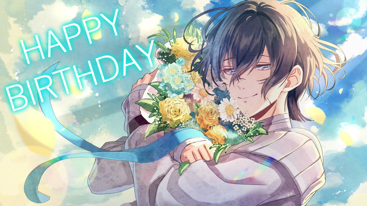 「#無神アズサ生誕祭2021
 #無神アズサ誕生祭2021
アズサくん誕生日おめで」|露草　空のイラスト