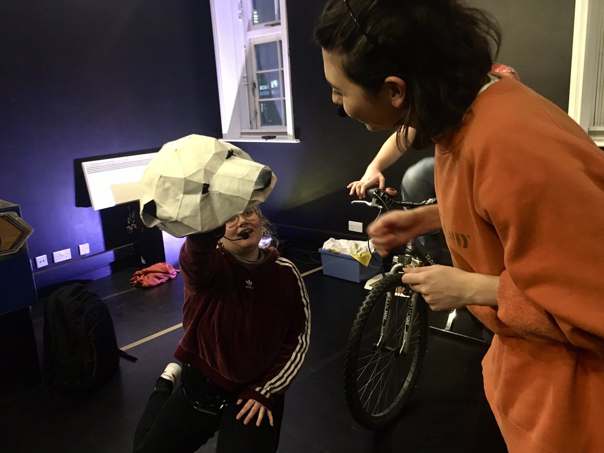 pigfoottheatre's tweet photo. Itβs our final day in rehearsals for #HowToSaveARock before our #LetsDoLondon shows tomorrow, Saturday and Sunday! Come along for climate comedy & bike-powered magic- and donβt forget to reserve your tickets through the links below π https://t.co/lGtqRS6Z0X