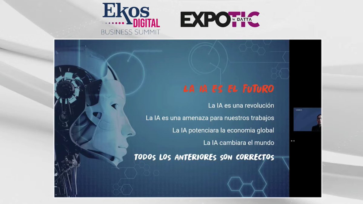 DattaEC's tweet photo. #LeonardoOrtiz: "Para el 2021, 15% de todos las interacciones de Servicio al Cliente serán completamente gestionadas con inteligencia artificial. Es un incremento del 400% comparado al 2017".

#EkosDigitalSummit https://t.co/7DWOsayd3T