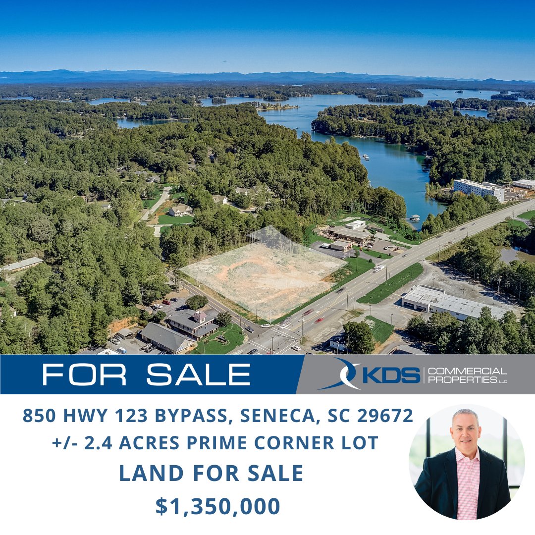 KDSProperties's tweet photo. Land for Sale : +/- 2.4 Acres Corner Lot

424' of Frontage on Hwy 123 Bypass
Excellent Site for QSR / Retail / Bank

For More Information: https://t.co/i1gme6jXtD 

Rickey Heaton
rickey@kdsproperties.com
O: 864-242-4200 ext. 216
M: 864-350-0323 https://t.co/ZG7bBN4jEp