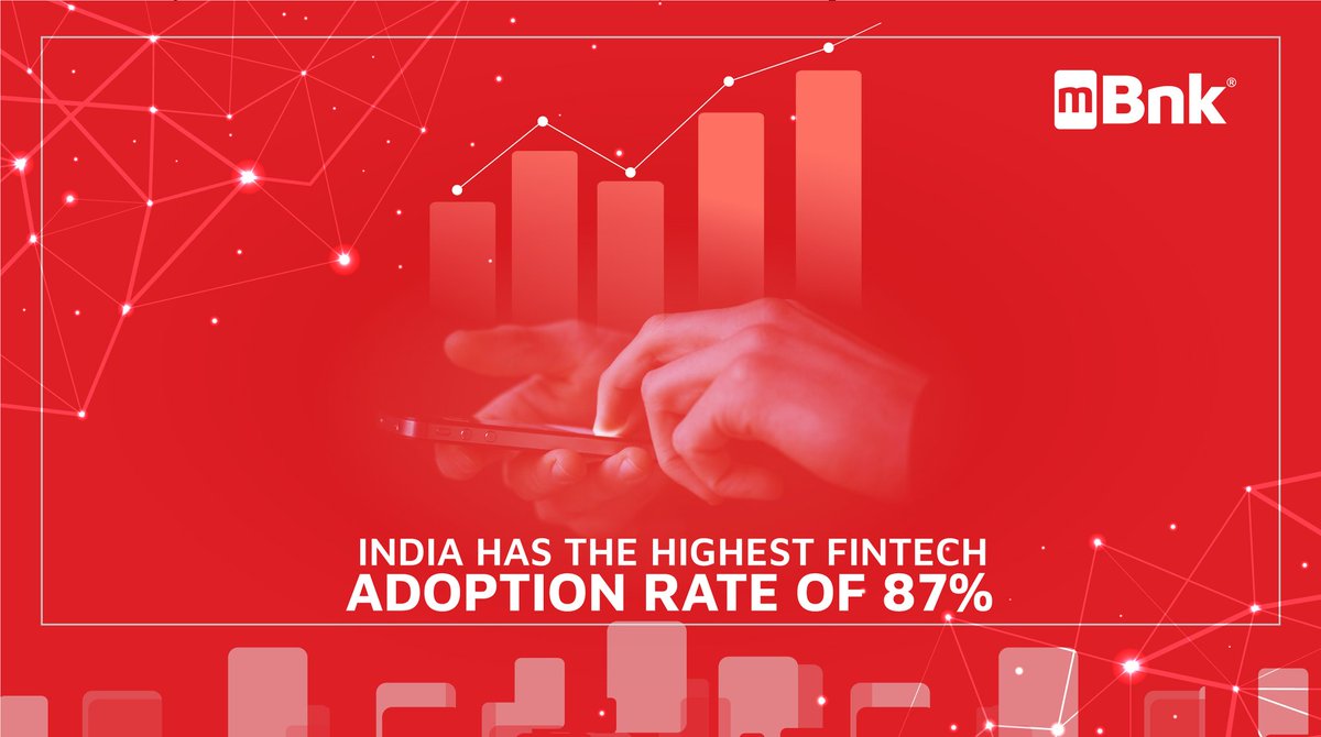 mBnkPhygital's tweet photo. Quoting Financial Minister @nsitharaman , India has a 23% higher fintech adoption rate📊

Indian #Fintechs are growing at a rapid pace which is directly proportional to the users eagerness towards adopting digital payments✅📲

Follow us to know more on #Fintech fun facts!

#mBnk https://t.co/E4AKPmWu3s