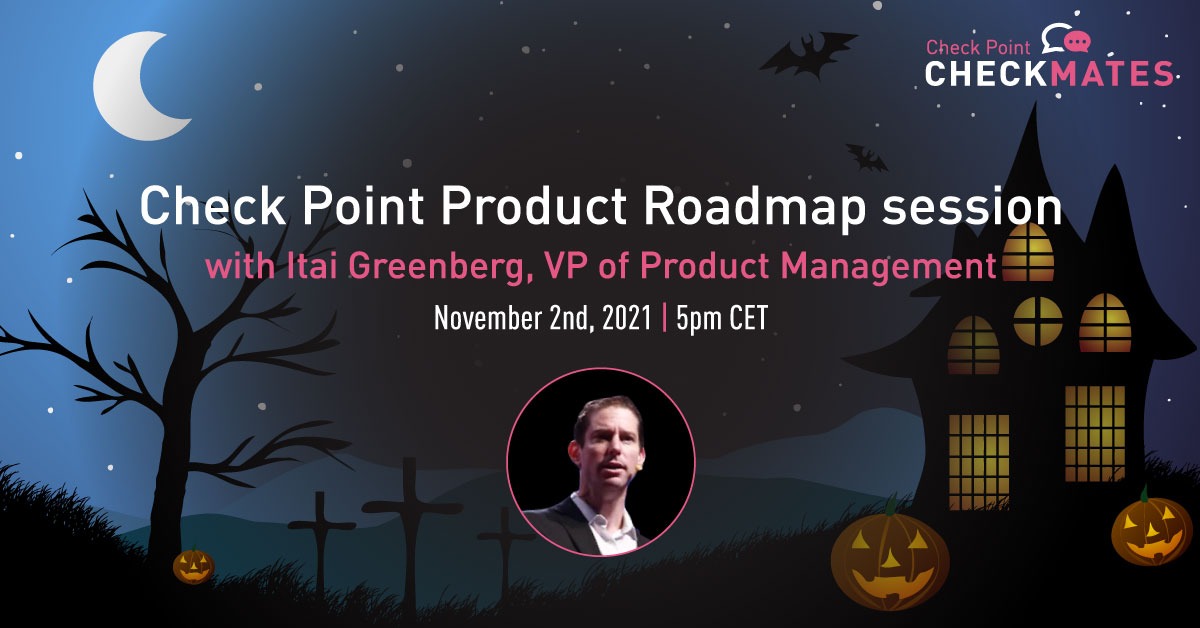 Check Point Ireland (@checkpointirl) on Twitter photo RT <a href="/CPCheckMates/">Check Point CheckMates Community</a> "Trick or treat! Join us for a spook-tacular <a href="/CheckPointSW/">Check Point Software</a> #ProductRoadmap session with Itai Greenberg, VP of Product Management. Register now! ow.ly/tuow50Gznb5 " RT <a href="/CPCheckMates/">Check Point CheckMates Community</a> "Trick or treat! Join us for a spook-tacular <a href="/CheckPointSW/">Check Point Software</a> #ProductRoadmap session with Itai Greenberg, VP of Product Management. Register now! ow.ly/tuow50Gznb5 "