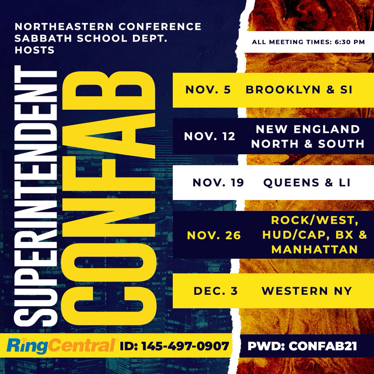 ATTENTION SUPERINTENDENTS! The Sabbath School department is look to meet with you to discuss all things Sabbath School throughout the conference. Please join via RingCentral on the dates available with <a href="/MarksEaston/">MarksEaston</a>. #thisisNEC #sabbathschool