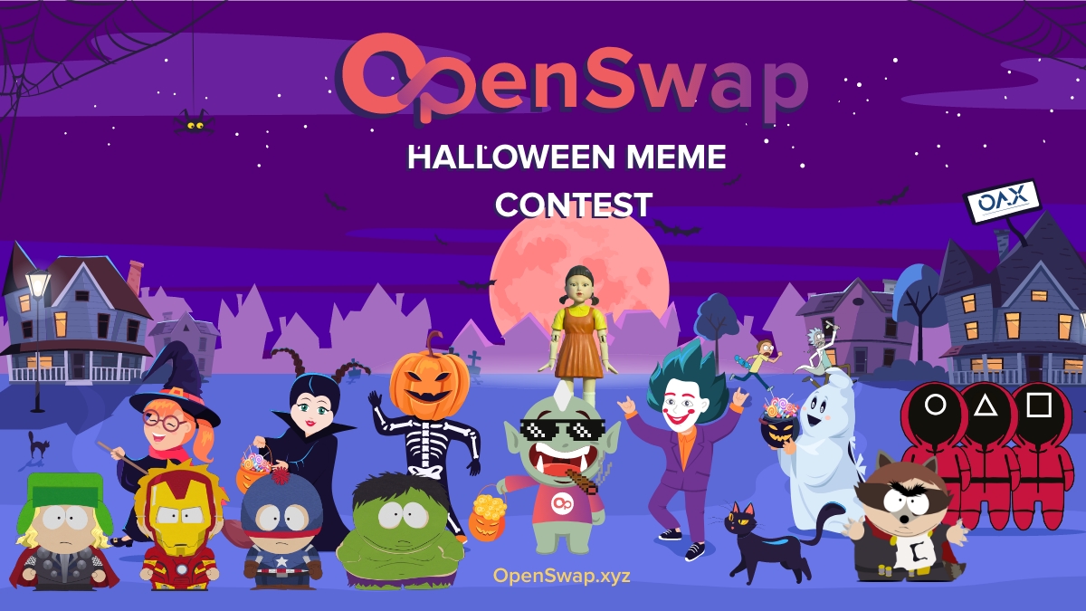 Dear Trolls! Join the OpenSwap Halloween Meme Contest! 👻👽 Create a #Halloween Meme for a chance to win the 10000 💎$OSWAP💎 Giveaway! Can't wait to see 👀 what you #Trolls will come up with this time. Contest Detail Here: link.medium.com/gFETbjTmHkb #OpenSwap #meme #OAX #DeFi