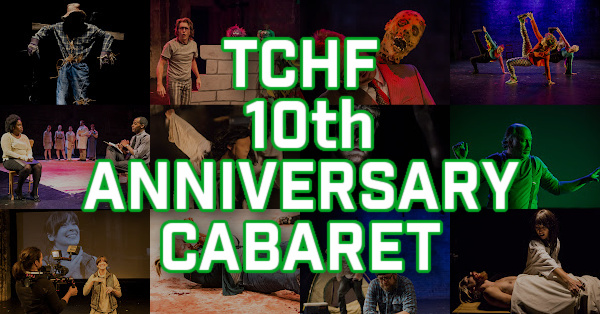 tchorrorfest's tweet photo. TONIGHT we CHEERS to 10 YEARS! Join us for our TCHF 10th Anniversary Cabaret at 7:30 pm at The Crane Theater. Seating is limited - so get your tickets now at https://t.co/2PgWFxKP0n. $15 suggested donation. https://t.co/T9dNdEGj10
