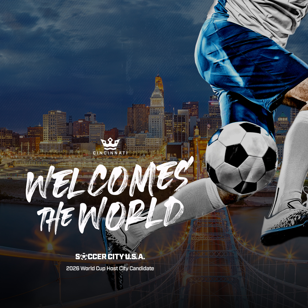 Cincinnati has the unique opportunity to be one of the host cities for the largest sporting event in the world—
the 2026 FIFA World Cup! In order for that to happen we need YOU  to sign the pledge: 2026cincy.com/pledge
#CincyWelcomesTheWorld #WorldCupCandidate #FIFA