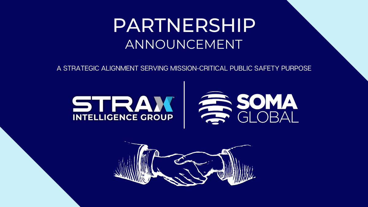 getSOMA's tweet photo. We are thrilled to announce our continued partnership with @STRAXIntel! STRAX combines with the SOMA platform to re-imagine Real-Time Crime Centers.
.
.
.
#publicsafety #technology #PSAAS https://t.co/6xk8hQeg5I