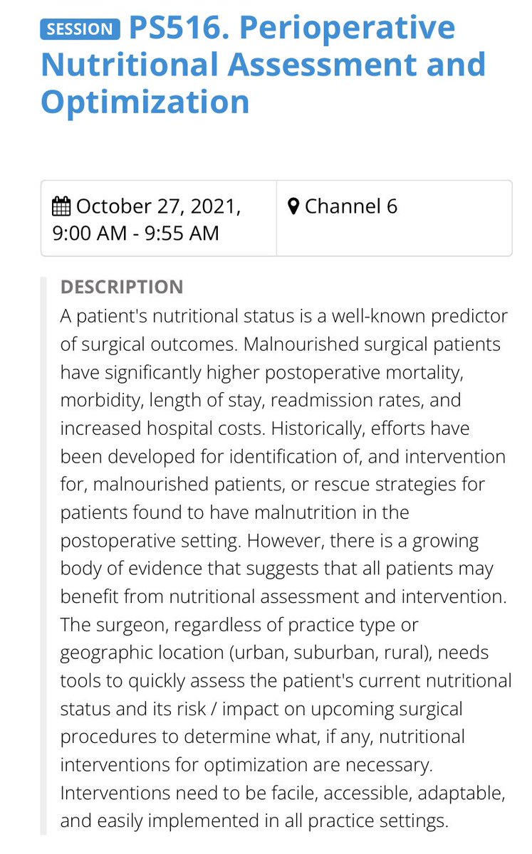 TomVargheseJr's tweet image. Grateful to @AmCollSurgeons for the opportunity to engage with incredible content experts on the critically important topic of Nutrition Optimization for surgical patients. 

Not to worry if you missed the session: all content available on-demand.
#ACSCC21