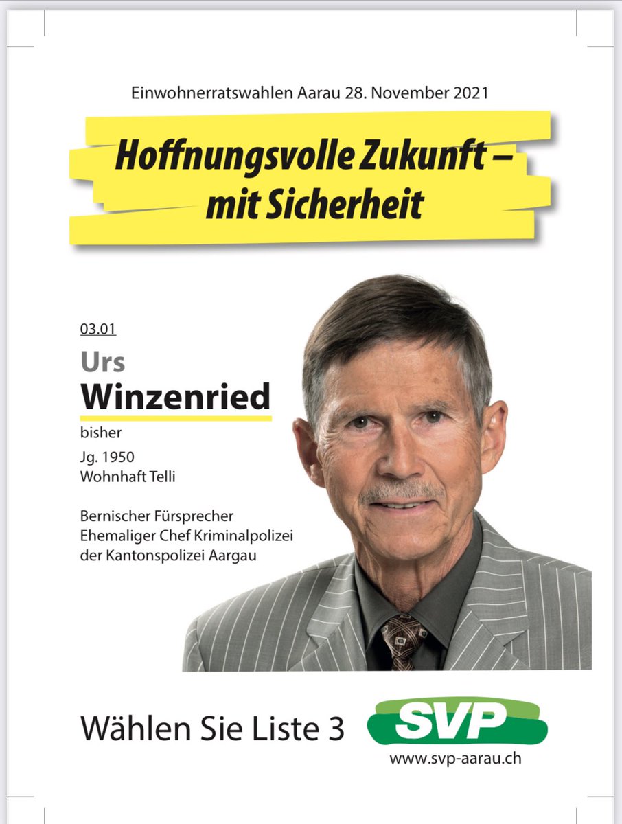 SVPAarau's tweet photo. #WahlenAarau #einwohnerratAarau #Aarau https://t.co/SIypCFrL3v