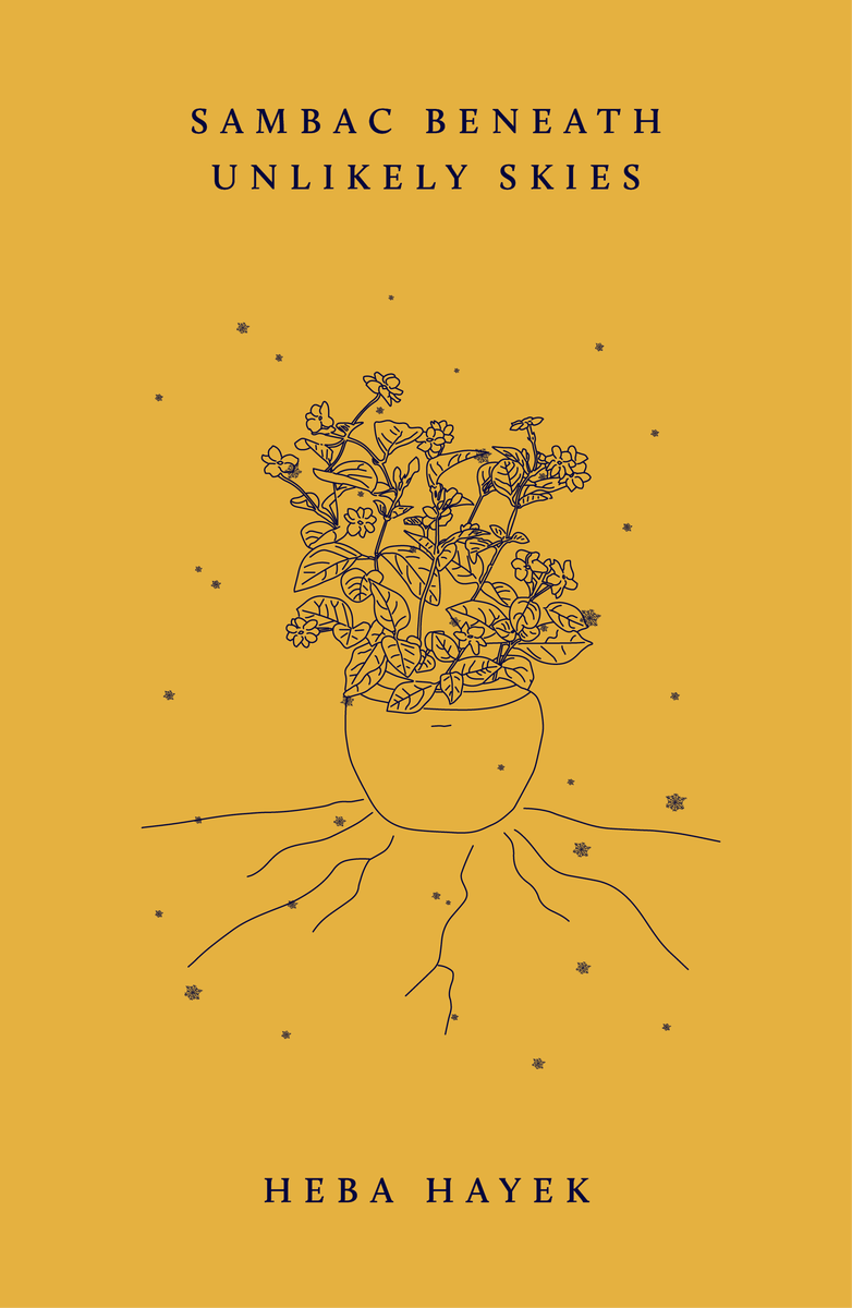 fullstopmag's tweet photo. What Heba Hayek accomplishes with her debut collection SAMBAC BENEATH UNLIKELY SKIES (@hajarpress) is to transcribe the crisis of categorization that defines the Palestinian experience. https://t.co/xPbc5LsCiC https://t.co/B7awUfssbN