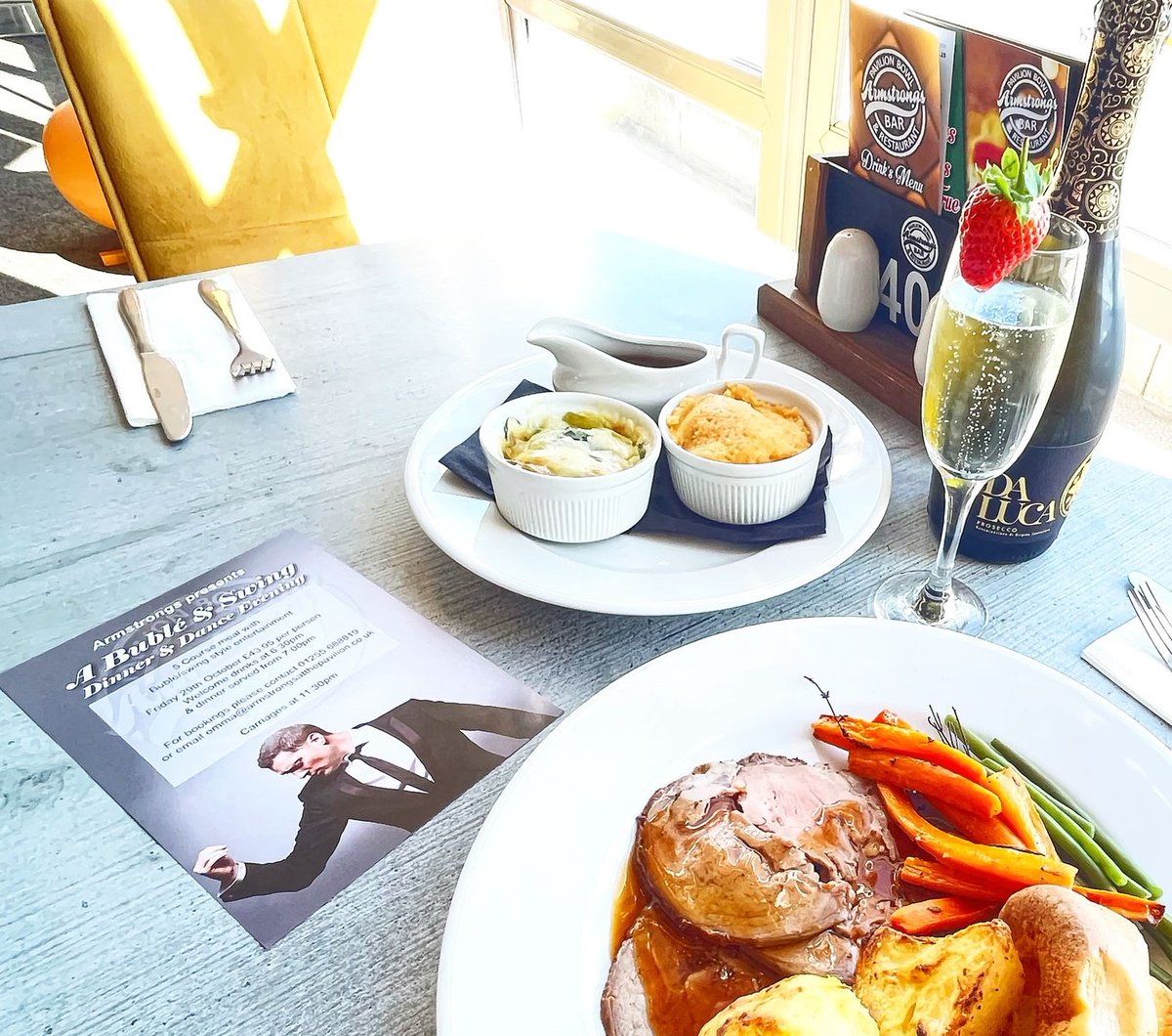 PavilionClacton's tweet photo. Have you booked your table for our Bublé &amp; Swing Dinner &amp; Dance Evening this Friday? With amazing live music and 5 mouth-watering courses for just £43.95 per person, you would be mad to miss it…

Get dialling 01255 688819 to secure your place! 

#livemusic #swingmusic #clacton https://t.co/BC3RB2EdlB