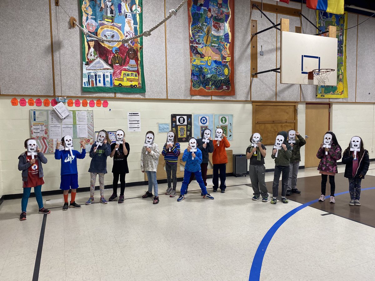 We made skull masks during health today!