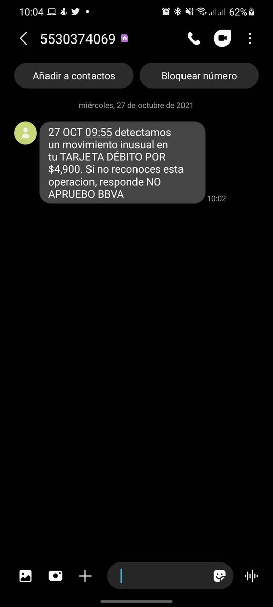 Hola <a href="/BBVA_Mex/">BBVA México</a> para reportar este número que es 100% seguro que es fraude.