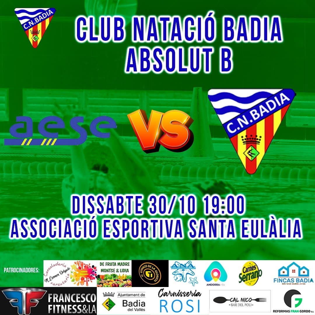 cnbadia's tweet photo. Este fin de semana del terror🎃 solo tenemos 2 partidos de waterpolo en @cnbadia
Nuestros chicos de @BadiaWaterpolo B se enfrentan a @aesenatwp , buscando su segunda victoria,  mientras que nuestros #MasterBadia juegan este jueves ante @wpterrassa_mast en busca de 3 puntos💪🏼💛💚 https://t.co/PzhXXaHmJg