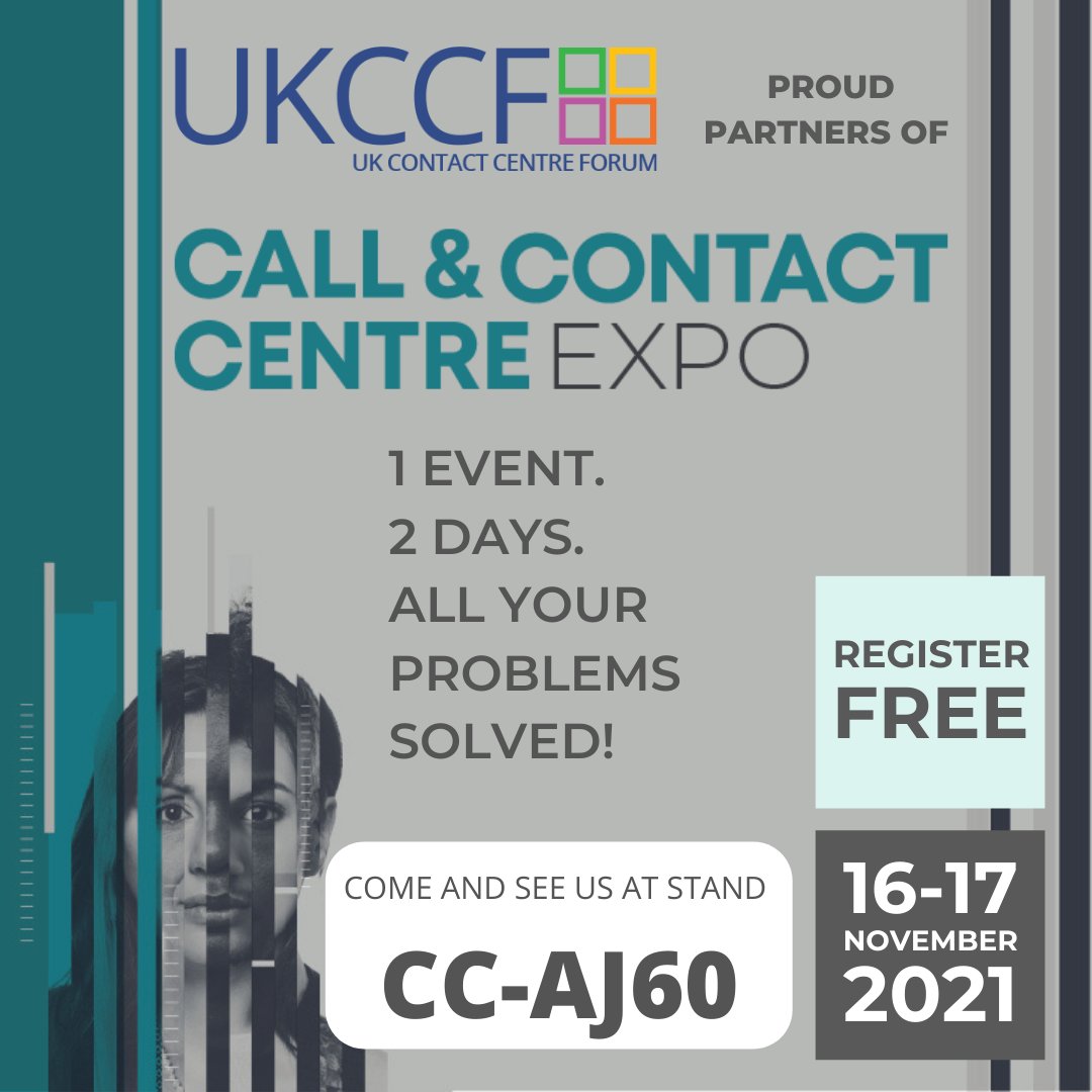 UKCCForum's tweet photo. Have you booked your tickets to Call &amp; Contact Centre Expo yet? We will be there on both days on stand CC-AJ60, it would be great to see you there! 

Book your FREE tickets here: https://t.co/GbdWdGMFVc https://t.co/NJhXOmN01g