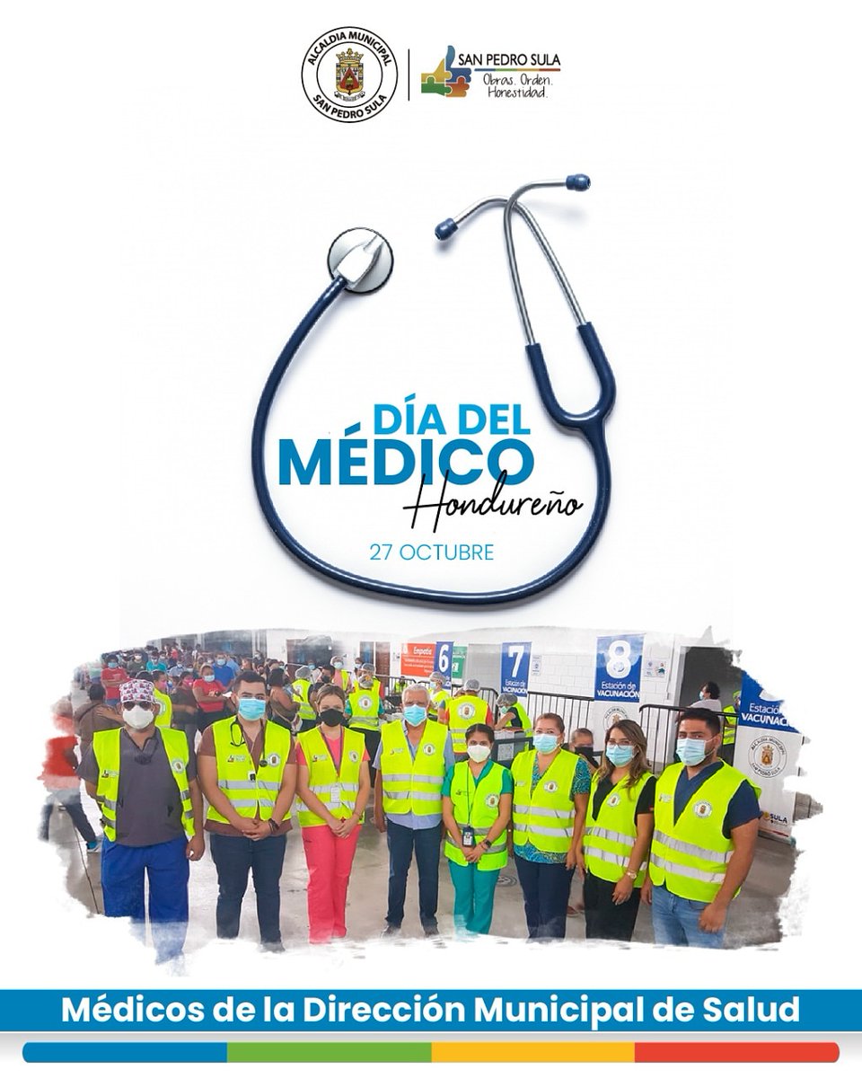 MuniSPS0501's tweet photo. Nuestra infinita #Gratitud 🙌 para los doctores en #Honduras por conmemorarce  hoy #27Octubre el #DíaDelMédico Hondureño.🥼👩‍⚕️🧑‍⚕️

Gracias por continuar trabajando en la primera línea de atención salvando vidas. 🩺⚕️

https://t.co/0Bx8ujmw64

#FelizMiercoles https://t.co/P4W5hSFHvi