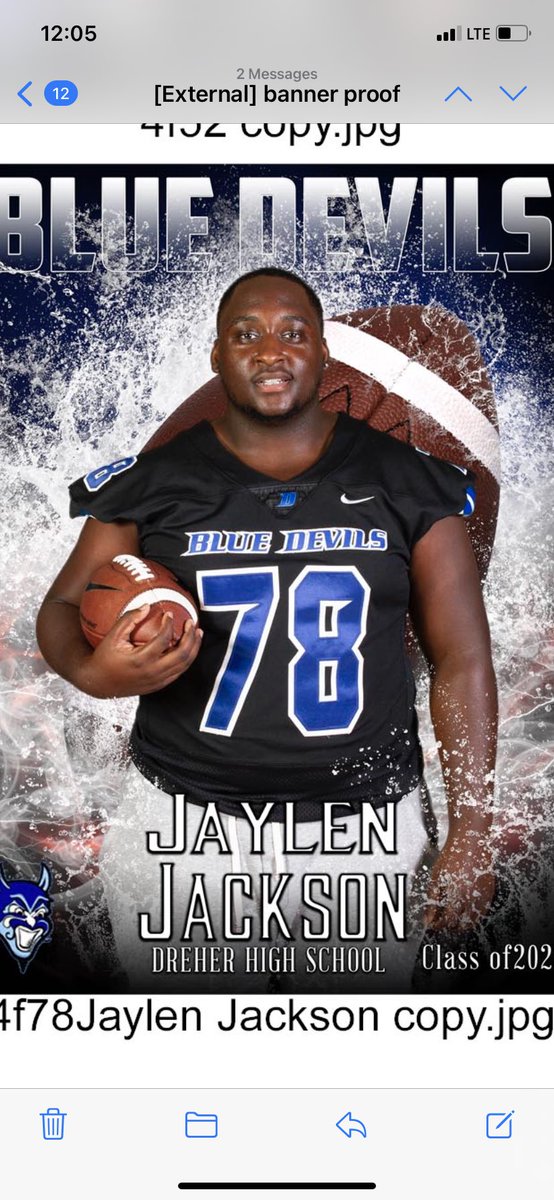 Today’s Senior Spotlight is on Jaylen Jackson! Jaylen is a 4 year player for Dreher and has done a great job playing on the OL for us. Jaylen has a terrific attitude. Jaylen throws for our track teams and is a member of our awesome JROTC! We appreciate you 78!