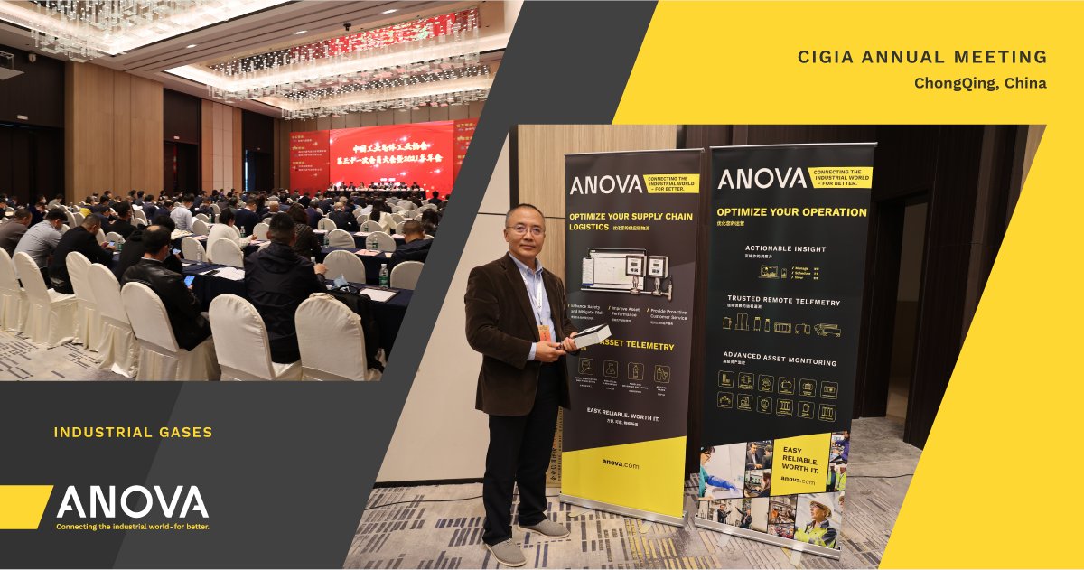 anovasolutions's tweet photo. Thank you all that connected with Anova's tank telemetry expert, William Qu, at the CIGIA Annual Meeting, in ChongQing, China! Learn more about our Industrial Gases solutions at: https://t.co/7ZEg0cvkYh
#IndustrialGases #TankTelemetry #Telemetry #China #IoT #easyreliableworthit https://t.co/mKKDIHI76e