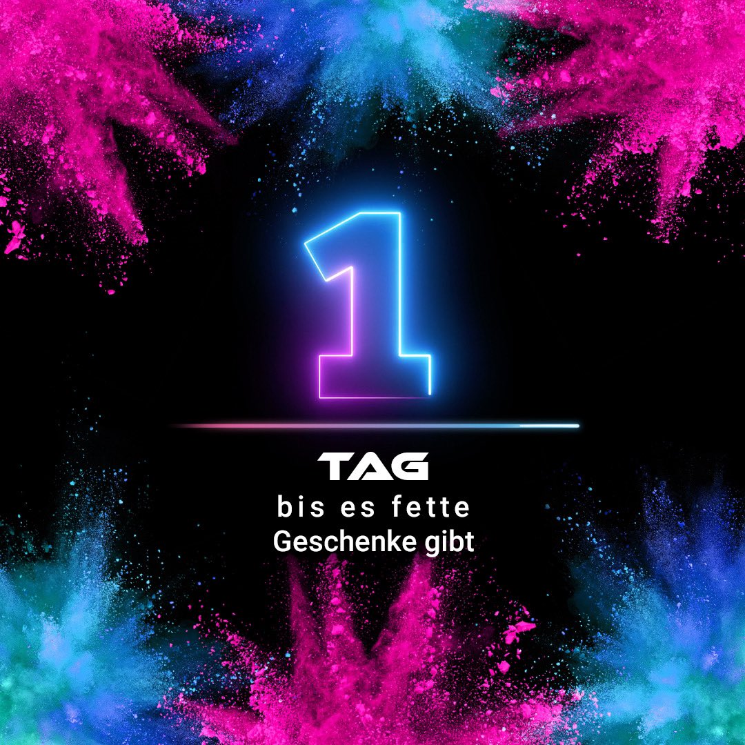 gamersonly_gg's tweet photo. Noch 1 Tag bis es fette Geschenke gibt 💸🎉 #GOBDAY #GAMERSONLY #GenerationGO #Performance #Vitamin #Drinks https://t.co/oMyC0BB2g7