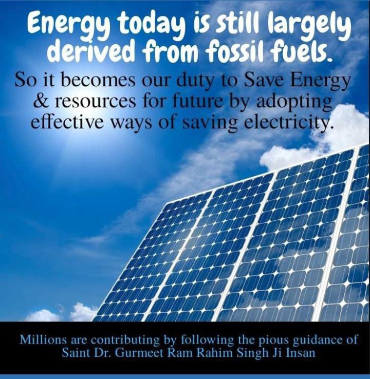 Meen_u_Kathuria's tweet photo. Saint Dr Gurmeet Ram Rahim Singh Ji Insan tells energy saving tips Some tips are Use natural light wherever Possible Switch off the Plugs and lights after use etc By Following these tips we can #SaveEnergyForFuture DSS Followers adopt these tips https://t.co/gTlQw60IUP