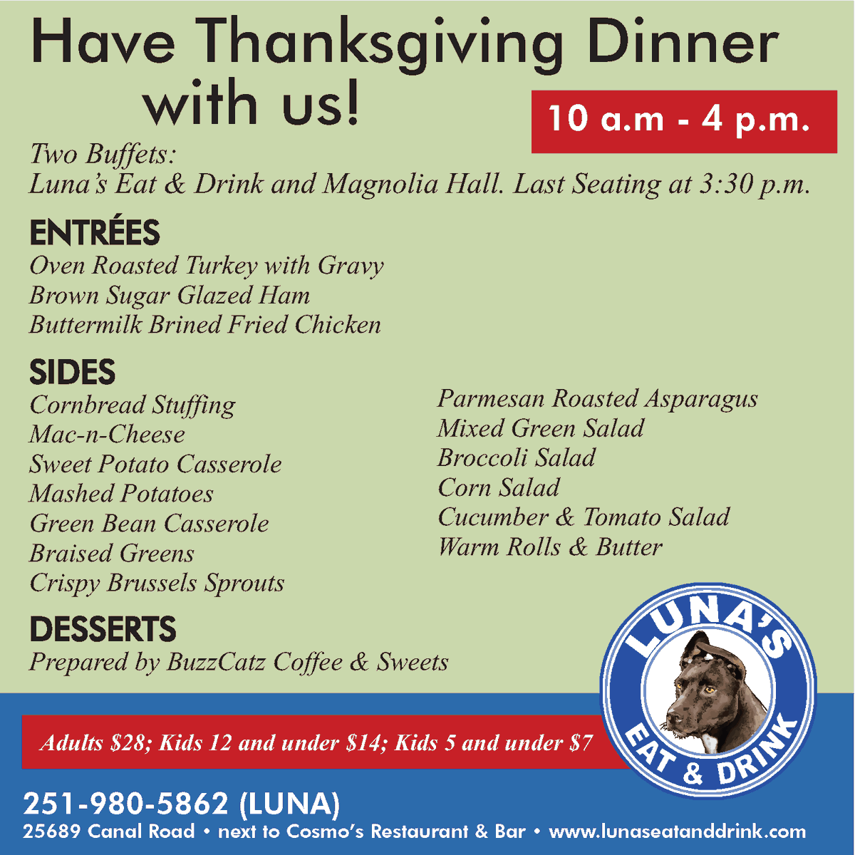 Reserve your spot today! 🦃 RT <a href="/LunasEatDrink/">Luna's Eat & Drink</a>: Have you made your #ThanksgivingReservations? #orangebeachrestaurants #orangebeachdining #beachdining #coastaldining