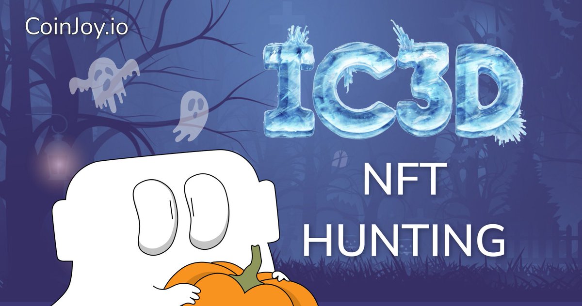 Trick or #NFTs?🍭

❗️Spooky surprises continue❗️

👻Little cute #ghost is hiding now on coinjoy.io!

Try to find the ghost and it will lead you to @IC3DNFT SUPER #NFT pack!🪅🎁🎉

Hurry up and RT THIS POST to make everyone know you participate in a ghost hunt!🎯