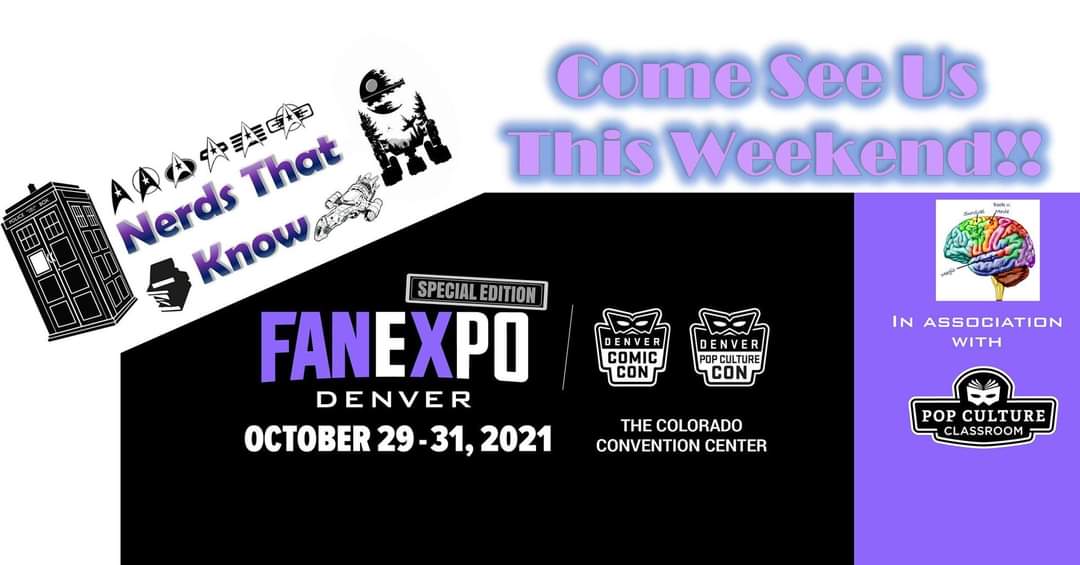 NerdsThatKnow's tweet image. Join us this weekend at Denver Fan Expo! 
#nerdsthatknow #5280Geek #podcast #Podbean #restream #geekon #iHeartRadio #iTunes #Spotify  #podcastersofinstagram #livestream #FacebookLive #twitch #DenverFanExpo #Halloween #Cosplay
