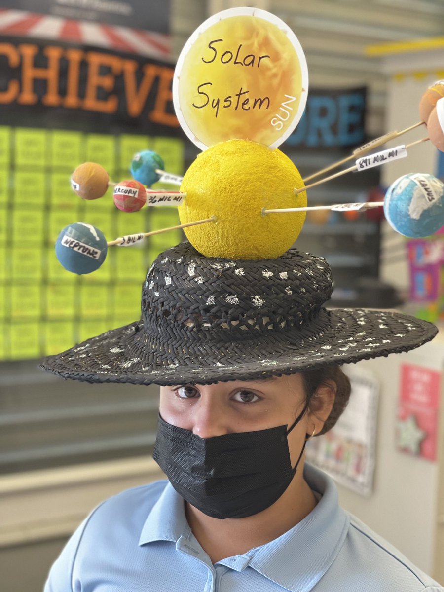 marlinsvilla's tweet photo. 5th graders are putting the A in STEAM with our Solar System Model Hats @RoyalPalmElem @MDCPSSTEAM @MDCPSSouth https://t.co/cRMg3uxSdB
